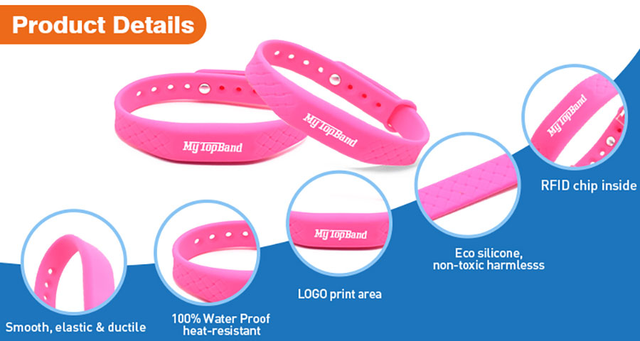 Details of Adjustable Silicone NFC Cashless Payment Wristband MTB-SW015