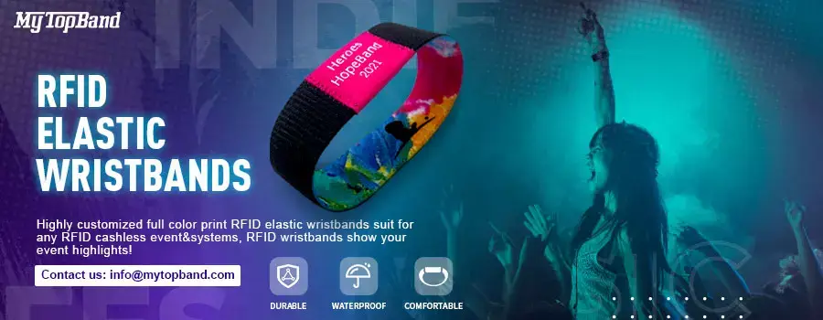 Custom Logo Elastic RFID Wristband Bracelets