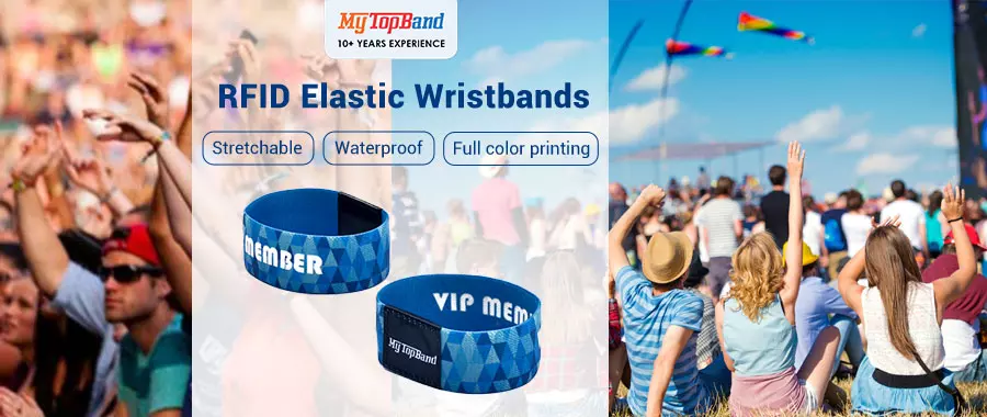 Customized VIP Elastic RFID Bracelets for Music Festivals