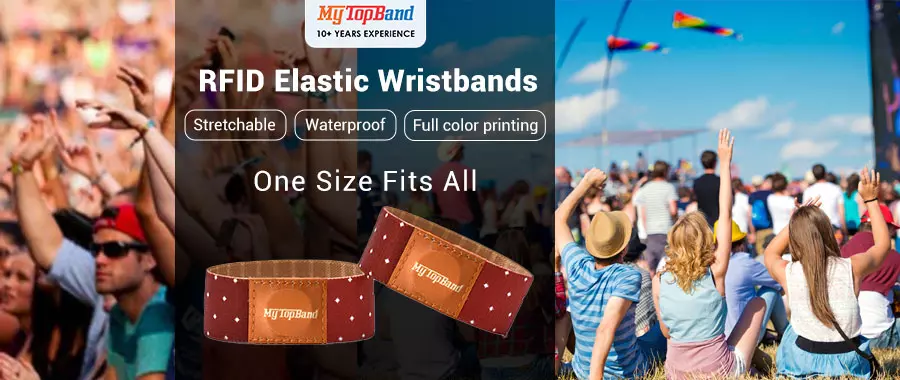 Elastic RFID Festival Wristbands Wholesale