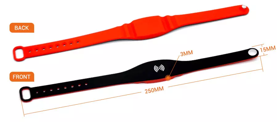 Size of MTOB RFID Wristband MTB-SW008A