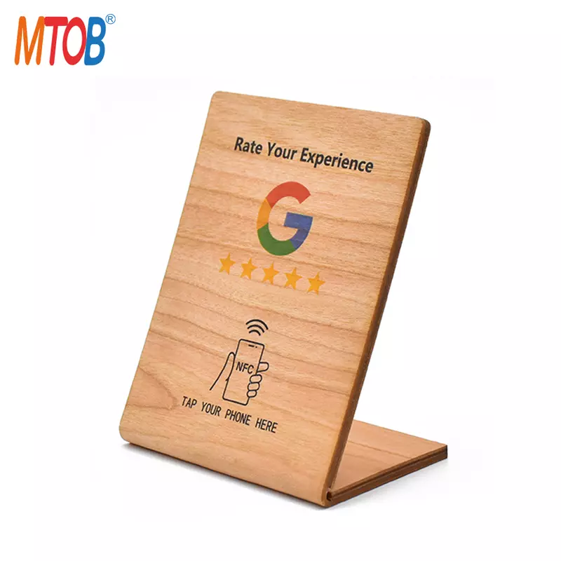Wooden NFC Stand MTB-NS008 for Google Review